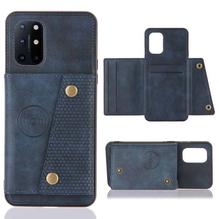 Double Buckle PU + TPU Shockproof Magnetic Protective Case with Card Slots & Holder, For OnePlus 8T, For Xiaomi Poco X3