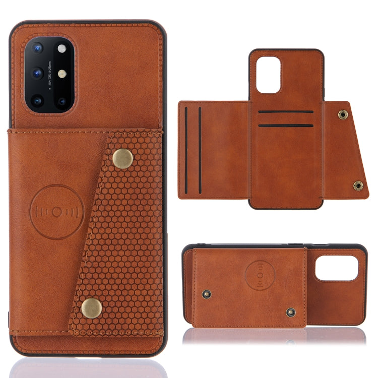 Double Buckle PU + TPU Shockproof Magnetic Protective Case with Card Slots & Holder, For OnePlus 8T, For Xiaomi Poco X3