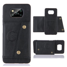 Load image into Gallery viewer, Double Buckle PU + TPU Shockproof Magnetic Protective Case with Card Slots &amp; Holder, For OnePlus 8T, For Xiaomi Poco X3