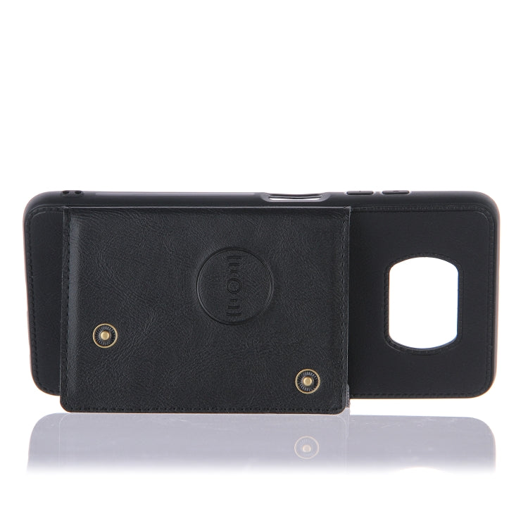 Double Buckle PU + TPU Shockproof Magnetic Protective Case with Card Slots & Holder, For Xiaomi Poco X3