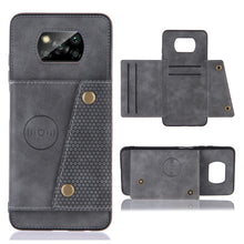 Load image into Gallery viewer, Double Buckle PU + TPU Shockproof Magnetic Protective Case with Card Slots &amp; Holder, For OnePlus 8T, For Xiaomi Poco X3
