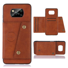 Load image into Gallery viewer, Double Buckle PU + TPU Shockproof Magnetic Protective Case with Card Slots &amp; Holder, For OnePlus 8T, For Xiaomi Poco X3