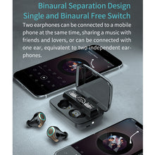 Load image into Gallery viewer, M18 Bluetooth 5.1 LED Display Screen Waterproof Wireless Bluetooth Earphone with Charging Box