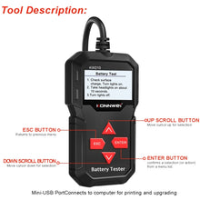 Load image into Gallery viewer, KONNWEI KW210 Car Battery Test Battery Capacity Resistance Battery Detector, KW210
