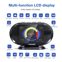 Load image into Gallery viewer, KONNWEI KW206 2 in 1 OBDII / EOBD12V Car Fault Scanner + 3.5 inch LCD Monitor, KW206