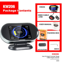 Load image into Gallery viewer, KONNWEI KW206 2 in 1 OBDII / EOBD12V Car Fault Scanner + 3.5 inch LCD Monitor, KW206
