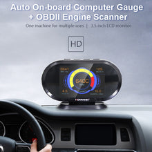 Load image into Gallery viewer, KONNWEI KW206 2 in 1 OBDII / EOBD12V Car Fault Scanner + 3.5 inch LCD Monitor, KW206