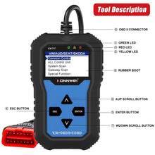 Load image into Gallery viewer, KONNWEI KW350 OBDII 12V Car Diagnostics Detector Scanner with 2 inch Black And White Display Screen V007 for Audi / Volkswagen, KW350