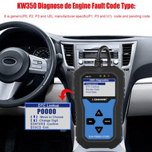 Load image into Gallery viewer, KONNWEI KW350 OBDII 12V Car Diagnostics Detector Scanner with 2 inch Black And White Display Screen V007 for Audi / Volkswagen, KW350