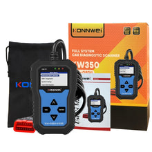 Load image into Gallery viewer, KONNWEI KW350 OBDII 12V Car Diagnostics Detector Scanner with 2 inch Black And White Display Screen V007 for Audi / Volkswagen, KW350