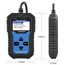 Load image into Gallery viewer, KONNWEI KW350 OBDII 12V Car Diagnostics Detector Scanner with 2 inch Black And White Display Screen V007 for Audi / Volkswagen, KW350