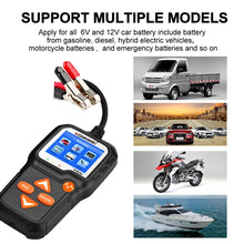 Load image into Gallery viewer, KONNWEI KW650 6V- 12V Car Motorcycle Battery Lawn Mower Detector with 2.4 inch Color Display &amp; Waveform Graph, KW650