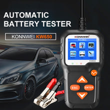 Load image into Gallery viewer, KONNWEI KW650 6V- 12V Car Motorcycle Battery Lawn Mower Detector with 2.4 inch Color Display &amp; Waveform Graph, KW650