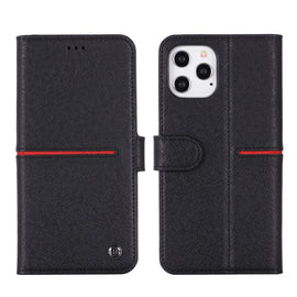 GEBEI Top-grain Leather Horizontal Flip Protective Case with Holder & Card Slots & Wallet & Photo Frame, For iPhone 12 mini, For iPhone 12 / 12 Pro, For iPhone 12 Pro Max