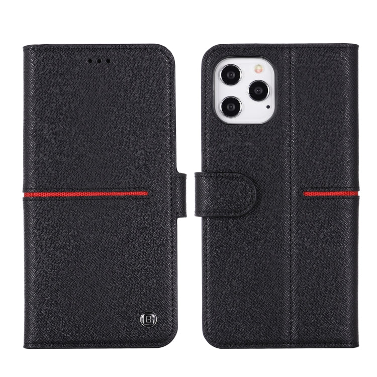GEBEI Top-grain Leather Horizontal Flip Protective Case with Holder & Card Slots & Wallet & Photo Frame, For iPhone 12 mini, For iPhone 12 / 12 Pro, For iPhone 12 Pro Max