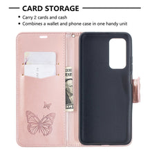 Load image into Gallery viewer, Two Butterflies Embossing Pattern Horizontal Flip Leather Case with Holder &amp; Card Slot &amp; Wallet &amp; Lanyard, For Xiaomi Mi 10T 5G, For Xiaomi Mi 10T Lite 5G, For Xiaomi Poco X3, For Nokia 2.4, For Nokia 3.4