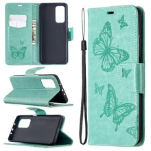 Load image into Gallery viewer, Two Butterflies Embossing Pattern Horizontal Flip Leather Case with Holder &amp; Card Slot &amp; Wallet &amp; Lanyard, For Xiaomi Mi 10T 5G, For Xiaomi Mi 10T Lite 5G, For Xiaomi Poco X3, For Nokia 2.4, For Nokia 3.4