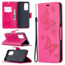 Load image into Gallery viewer, Two Butterflies Embossing Pattern Horizontal Flip Leather Case with Holder &amp; Card Slot &amp; Wallet &amp; Lanyard, For Xiaomi Mi 10T 5G, For Xiaomi Mi 10T Lite 5G, For Xiaomi Poco X3, For Nokia 2.4, For Nokia 3.4