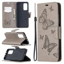 Load image into Gallery viewer, Two Butterflies Embossing Pattern Horizontal Flip Leather Case with Holder &amp; Card Slot &amp; Wallet &amp; Lanyard, For Xiaomi Mi 10T 5G, For Xiaomi Mi 10T Lite 5G, For Xiaomi Poco X3, For Nokia 2.4, For Nokia 3.4
