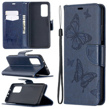 Load image into Gallery viewer, Two Butterflies Embossing Pattern Horizontal Flip Leather Case with Holder &amp; Card Slot &amp; Wallet &amp; Lanyard, For Xiaomi Mi 10T 5G, For Xiaomi Mi 10T Lite 5G, For Xiaomi Poco X3, For Nokia 2.4, For Nokia 3.4