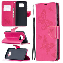 Load image into Gallery viewer, Two Butterflies Embossing Pattern Horizontal Flip Leather Case with Holder &amp; Card Slot &amp; Wallet &amp; Lanyard, For Xiaomi Mi 10T 5G, For Xiaomi Mi 10T Lite 5G, For Xiaomi Poco X3, For Nokia 2.4, For Nokia 3.4