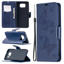 Load image into Gallery viewer, Two Butterflies Embossing Pattern Horizontal Flip Leather Case with Holder &amp; Card Slot &amp; Wallet &amp; Lanyard, For Xiaomi Mi 10T 5G, For Xiaomi Mi 10T Lite 5G, For Xiaomi Poco X3, For Nokia 2.4, For Nokia 3.4