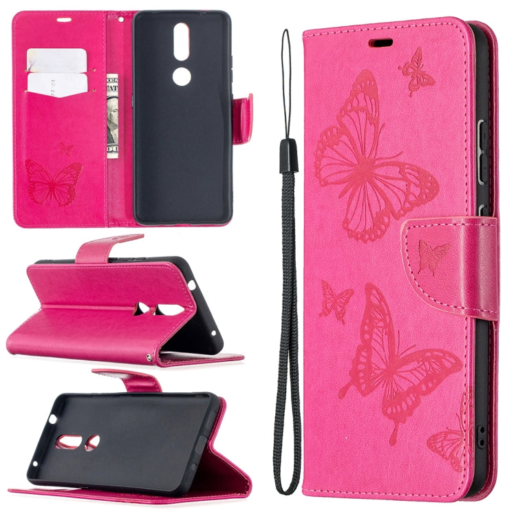 Two Butterflies Embossing Pattern Horizontal Flip Leather Case with Holder & Card Slot & Wallet & Lanyard, For Xiaomi Mi 10T 5G, For Xiaomi Mi 10T Lite 5G, For Xiaomi Poco X3, For Nokia 2.4, For Nokia 3.4