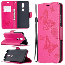 Load image into Gallery viewer, Two Butterflies Embossing Pattern Horizontal Flip Leather Case with Holder &amp; Card Slot &amp; Wallet &amp; Lanyard, For Xiaomi Mi 10T 5G, For Xiaomi Mi 10T Lite 5G, For Xiaomi Poco X3, For Nokia 2.4, For Nokia 3.4