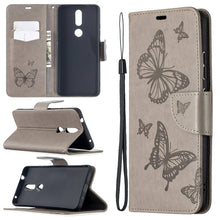 Load image into Gallery viewer, Two Butterflies Embossing Pattern Horizontal Flip Leather Case with Holder &amp; Card Slot &amp; Wallet &amp; Lanyard, For Xiaomi Mi 10T 5G, For Xiaomi Mi 10T Lite 5G, For Xiaomi Poco X3, For Nokia 2.4, For Nokia 3.4
