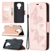 Load image into Gallery viewer, Two Butterflies Embossing Pattern Horizontal Flip Leather Case with Holder &amp; Card Slot &amp; Wallet &amp; Lanyard, For Xiaomi Mi 10T 5G, For Xiaomi Mi 10T Lite 5G, For Xiaomi Poco X3, For Nokia 2.4, For Nokia 3.4