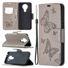 Load image into Gallery viewer, Two Butterflies Embossing Pattern Horizontal Flip Leather Case with Holder &amp; Card Slot &amp; Wallet &amp; Lanyard, For Xiaomi Mi 10T 5G, For Xiaomi Mi 10T Lite 5G, For Xiaomi Poco X3, For Nokia 2.4, For Nokia 3.4