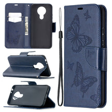 Load image into Gallery viewer, Two Butterflies Embossing Pattern Horizontal Flip Leather Case with Holder &amp; Card Slot &amp; Wallet &amp; Lanyard, For Xiaomi Mi 10T 5G, For Xiaomi Mi 10T Lite 5G, For Xiaomi Poco X3, For Nokia 2.4, For Nokia 3.4