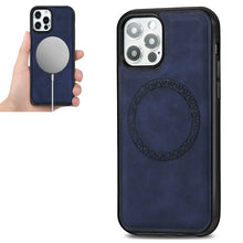 Load image into Gallery viewer, Retro Business Round Embossing Magnetic PU + TPU Protective Case, For iPhone 12 mini, For iPhone 12 / 12 Pro, For iPhone 12 Pro Max