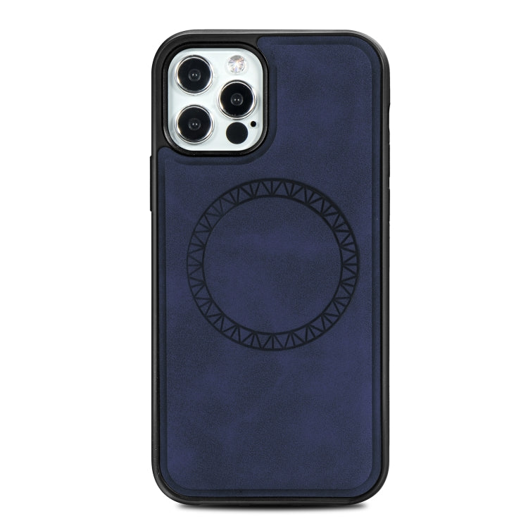 Retro Business Round Embossing Magnetic PU + TPU Protective Case, For iPhone 12 mini, For iPhone 12 / 12 Pro, For iPhone 12 Pro Max