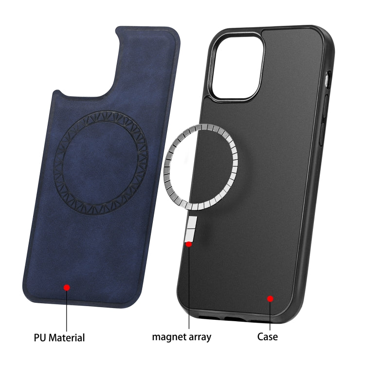 Retro Business Round Embossing Magnetic PU + TPU Protective Case, For iPhone 12 mini, For iPhone 12 / 12 Pro, For iPhone 12 Pro Max
