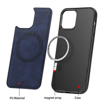 Load image into Gallery viewer, Retro Business Round Embossing Magnetic PU + TPU Protective Case, For iPhone 12 mini, For iPhone 12 / 12 Pro, For iPhone 12 Pro Max