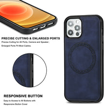 Load image into Gallery viewer, Retro Business Round Embossing Magnetic PU + TPU Protective Case, For iPhone 12 mini, For iPhone 12 / 12 Pro, For iPhone 12 Pro Max