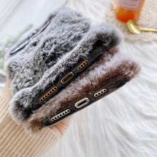 Load image into Gallery viewer, Rose Flower Hand Warmer Plush Shockproof TPU Case, For iPhone 11, For iPhone 11 Pro, For iPhone 11 Pro Max, For iPhone 12 mini, For iPhone 12 / 12 Pro, For iPhone 12 Pro Max