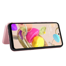Load image into Gallery viewer, Carbon Fiber Texture Magnetic Horizontal Flip TPU + PC + PU Leather Case with Card Slot, For LG K42, For OPPO Realme V5 / Realme Q2, For Wiko View5 Plus, For Huawei P Smart 2021 / Y7A, For Xiaomi Mi 10T Lite