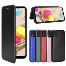 Load image into Gallery viewer, Carbon Fiber Texture Magnetic Horizontal Flip TPU + PC + PU Leather Case with Card Slot, For LG K42, For OPPO Realme V5 / Realme Q2, For Wiko View5 Plus, For Huawei P Smart 2021 / Y7A, For Xiaomi Mi 10T Lite