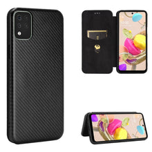 Load image into Gallery viewer, Carbon Fiber Texture Magnetic Horizontal Flip TPU + PC + PU Leather Case with Card Slot, For LG K42, For OPPO Realme V5 / Realme Q2, For Wiko View5 Plus, For Huawei P Smart 2021 / Y7A, For Xiaomi Mi 10T Lite