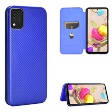 Load image into Gallery viewer, Carbon Fiber Texture Magnetic Horizontal Flip TPU + PC + PU Leather Case with Card Slot, For LG K42, For OPPO Realme V5 / Realme Q2, For Wiko View5 Plus, For Huawei P Smart 2021 / Y7A, For Xiaomi Mi 10T Lite