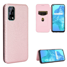 Load image into Gallery viewer, Carbon Fiber Texture Magnetic Horizontal Flip TPU + PC + PU Leather Case with Card Slot, For LG K42, For OPPO Realme V5 / Realme Q2, For Wiko View5 Plus, For Huawei P Smart 2021 / Y7A, For Xiaomi Mi 10T Lite