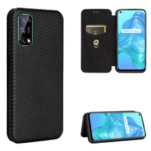 Load image into Gallery viewer, Carbon Fiber Texture Magnetic Horizontal Flip TPU + PC + PU Leather Case with Card Slot, For LG K42, For OPPO Realme V5 / Realme Q2, For Wiko View5 Plus, For Huawei P Smart 2021 / Y7A, For Xiaomi Mi 10T Lite