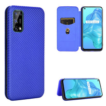 Load image into Gallery viewer, Carbon Fiber Texture Magnetic Horizontal Flip TPU + PC + PU Leather Case with Card Slot, For LG K42, For OPPO Realme V5 / Realme Q2, For Wiko View5 Plus, For Huawei P Smart 2021 / Y7A, For Xiaomi Mi 10T Lite