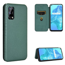 Load image into Gallery viewer, Carbon Fiber Texture Magnetic Horizontal Flip TPU + PC + PU Leather Case with Card Slot, For LG K42, For OPPO Realme V5 / Realme Q2, For Wiko View5 Plus, For Huawei P Smart 2021 / Y7A, For Xiaomi Mi 10T Lite