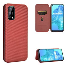 Load image into Gallery viewer, Carbon Fiber Texture Magnetic Horizontal Flip TPU + PC + PU Leather Case with Card Slot, For LG K42, For OPPO Realme V5 / Realme Q2, For Wiko View5 Plus, For Huawei P Smart 2021 / Y7A, For Xiaomi Mi 10T Lite