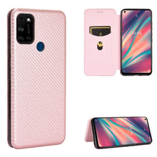 Load image into Gallery viewer, Carbon Fiber Texture Magnetic Horizontal Flip TPU + PC + PU Leather Case with Card Slot, For LG K42, For OPPO Realme V5 / Realme Q2, For Wiko View5 Plus, For Huawei P Smart 2021 / Y7A, For Xiaomi Mi 10T Lite