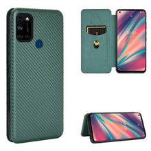 Load image into Gallery viewer, Carbon Fiber Texture Magnetic Horizontal Flip TPU + PC + PU Leather Case with Card Slot, For LG K42, For OPPO Realme V5 / Realme Q2, For Wiko View5 Plus, For Huawei P Smart 2021 / Y7A, For Xiaomi Mi 10T Lite