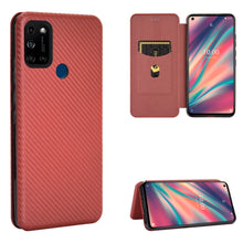 Load image into Gallery viewer, Carbon Fiber Texture Magnetic Horizontal Flip TPU + PC + PU Leather Case with Card Slot, For LG K42, For OPPO Realme V5 / Realme Q2, For Wiko View5 Plus, For Huawei P Smart 2021 / Y7A, For Xiaomi Mi 10T Lite